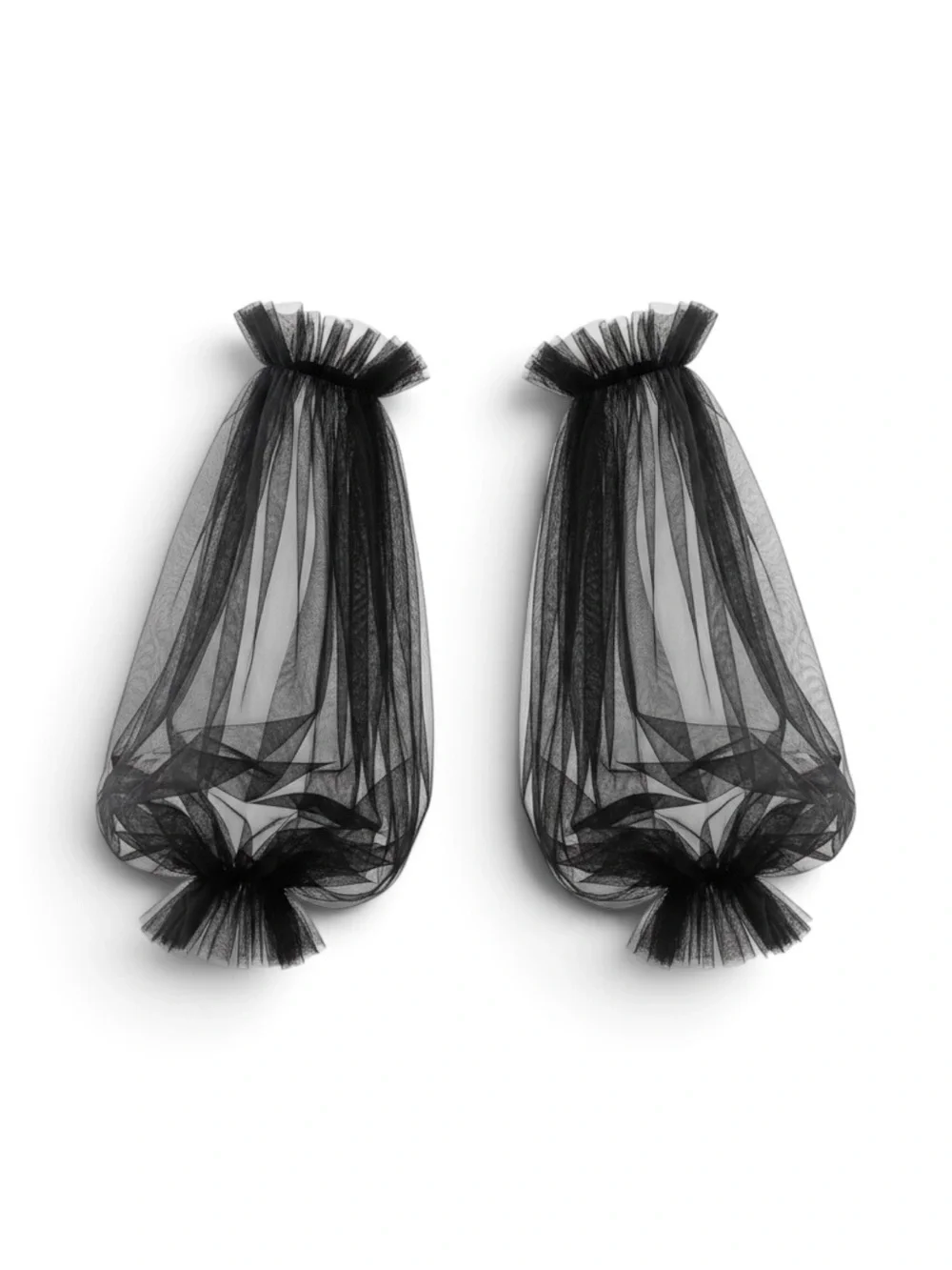 Black Sheer Tulle Sleeves or Ciffs